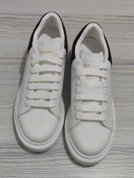 Alexander McQueen Other - Alexander McQueen White Sneakers with Black Heel Tab
